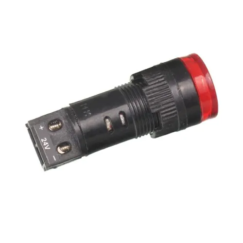 LAMPKA KONTROLNA DESKI ROZDZ. CZERWONA LED, Z ŻARÓWKĄ, 12/24V