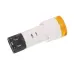 LAMPKA KONTROLNA DESKI ROZDZ. POMARAŃCZ LED, Z ŻARÓWKĄ, 12/24V, MATOWA