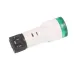 LAMPKA KONTROLNA DESKI ROZDZ. ZIELONA LED, Z ŻARÓWKĄ, 12/24V, MATOWA