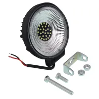 LAMPA ROBOCZA HALOGEN LED, 27 LED OKRĄGŁA, CENTRALNE UŁOŻENIE DIÓD, 10-30V, FI-112, GRUBOŚĆ 37MM