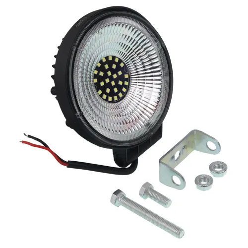 LAMPA ROBOCZA HALOGEN LED, 27 LED OKRĄGŁA, CENTRALNE UŁOŻENIE DIÓD, 10-30V, FI-112, GRUBOŚĆ 37MM