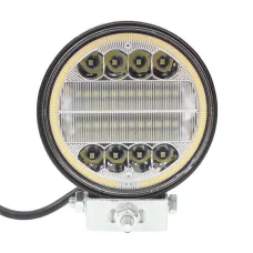 GMP GMPLRH38L-28 — LAMPA ROBOCZA HALOGEN LED, 38 LED + OBRYSOWA DIODA, OKRĄGŁĄ, 12-24V, FI 112MM, G...