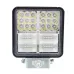 LAMPA ROBOCZA HALOGEN LED, 38 LED + WEWNĘTRZNE DIODY - ŻÓŁTE, KWADRATOWA, 10-30V, 108X108X22MM