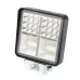 LAMPA ROBOCZA HALOGEN LED, 38 LED + WEWNĘTRZNE DIODY - ŻÓŁTE, KWADRATOWA, 10-30V, 108X108X37MM