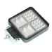 LAMPA ROBOCZA HALOGEN LED, 38 LED + WEWNĘTRZNE DIODY - ŻÓŁTE, KWADRATOWA, 10-30V, 108X108X37MM
