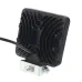 LAMPA ROBOCZA HALOGEN LED, 38 LED + WEWNĘTRZNE DIODY - ŻÓŁTE, KWADRATOWA, 10-30V, 108X108X37MM