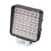 LAMPA ROBOCZA HALOGEN LED, 30  LED KWADRATOWA, 9V-36V, 109X109X45 MM, OBUDOWA ALUM.  OŚWIETLENIE ROZPROSZONE (FLOOD)
