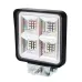 LAMPA ROBOCZA HALOGEN LED, 36 LED KWADRATOWA, 2-RZĘDY, 12V-80V, 109X109X35 MM, OBUDOWA ALUM.