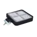 LAMPA ROBOCZA HALOGEN LED, 42 LED + WEWNĘTRZNE DIODY - ŻÓŁTE, KWADRATOWA, 12-36V, 110X110X25MM