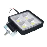 LAMPA ROBOCZA HALOGEN LED, 72 LED COB KWADRATOWA, 2-RZĘDY, 12V-36V, 110X110X35 MM, OBUDOWA ALUM. OŚWIETLENIE ROZPROSZONE (FLOOD)