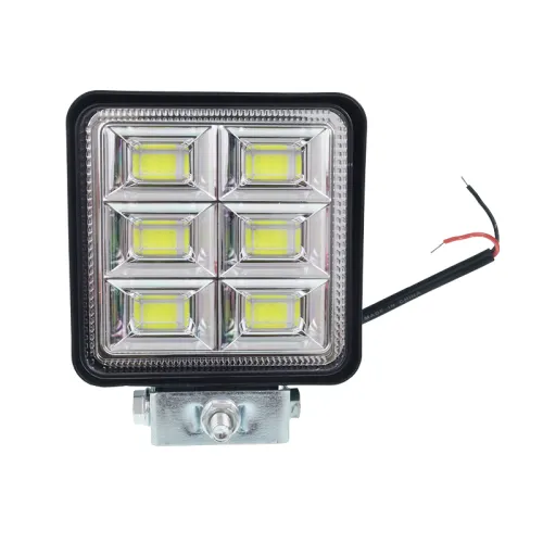 LAMPA ROBOCZA HALOGEN LED, 72 LED COB KWADRATOWA, 3-RZĘDY, 12V-36V, 110X110X35 MM, OBUDOWA ALUM. OŚWIETLENIE ROZPROSZONE (FLOOD)