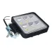 LAMPA ROBOCZA HALOGEN LED, 72 LED COB KWADRATOWA, 3-RZĘDY, 12V-36V, 110X110X35 MM, OBUDOWA ALUM. OŚWIETLENIE ROZPROSZONE (FLOOD)
