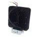 LAMPA ROBOCZA HALOGEN LED, 72 LED COB + OBRYSOWA DIODA ŻÓŁTA, KWADRATOWA, 2-RZĘDY, 12V-36V, 110X110X35 MM, OBUDOWA ALUM. OŚWIETLENIE ROZPROSZONE (FLOOD)