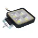 LAMPA ROBOCZA HALOGEN LED, 72 LED COB + OBRYSOWA DIODA ŻÓŁTA, KWADRATOWA, 2-RZĘDY, 12V-36V, 110X110X35 MM, OBUDOWA ALUM. OŚWIETLENIE ROZPROSZONE (FLOOD)