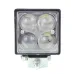 LAMPA ROBOCZA LEDOWA PROSTOKĄTNA,  4 LED BEZ OTOCZKI, 9-30V, 76X76X46MM, OBUDOWA ALUM.