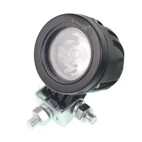 LAMPA ROBOCZA LEDOWA OKRĄGŁA,  1 LED MOCNA, 9-36V, 1X10W, FI 51MM, OBUDOWA ALUM.