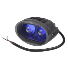 GMP GMPLRLO2LN — LAMPA ROBOCZA LEDOWA OWALNA -  2 LED MOCNA, NIEBIESKA, 10-30V, 2X10W, GRUBOŚĆ 55...