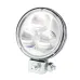 LAMPA ROBOCZA LEDOWA OKRĄGŁA,  3 LED SOCZEWKA PRZEZROCZYSTA 10-30V, FI 83MM, OBUDOWA ALUM.