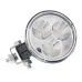 LAMPA ROBOCZA LEDOWA OKRĄGŁA,  3 LED SOCZEWKA PRZEZROCZYSTA 10-30V, FI 83MM, OBUDOWA ALUM.
