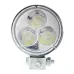 LAMPA ROBOCZA LEDOWA OKRĄGŁA,  3 LED SOCZEWKA PRZEZROCZYSTA 10-30V, FI 83MM, OBUDOWA ALUM.