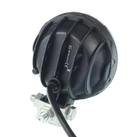 LAMPA ROBOCZA LEDOWA OKRĄGŁA,  3 LED SOCZEWKA PRZEZROCZYSTA 10-30V, FI 83MM, OBUDOWA ALUM.