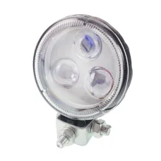 GMP GMPLRLO3SS — LAMPA ROBOCZA LEDOWA OKRĄGŁA,  3 LED SOCZEWKA SREBRNA, 10-30V, FI 83MM, OBUDOWA ...