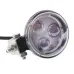 LAMPA ROBOCZA LEDOWA OKRĄGŁA,  3 LED SOCZEWKA SREBRNA, 10-30V, FI 83MM, OBUDOWA ALUM.