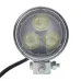 LAMPA ROBOCZA LEDOWA OKRĄGŁA,  3 LED SOCZEWKA SREBRNA, 10-30V, FI 83MM, OBUDOWA ALUM.