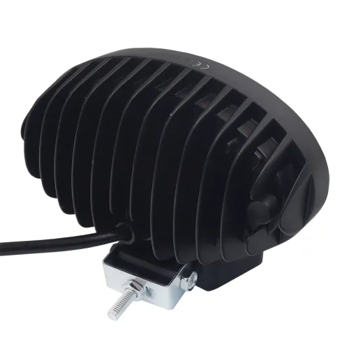 LAMPA ROBOCZA LEDOWA OWALNA - 48 LED STROBOSKOP, 10-30V, GRUBOŚĆ 50MM, OBUDOWA ALUM.