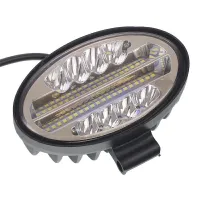 LAMPA ROBOCZA LEDOWA OWALNA - 48 LED STROBOSKOP, 10-30V, GRUBOŚĆ 48MM, OBUDOWA ALUM.