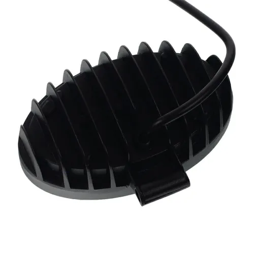 LAMPA ROBOCZA LEDOWA OWALNA - 48 LED, BEZ STROBOSKOPU, ŚWIATŁO ŻÓŁTE (WEWN) + BIAŁE (ZEWN), 10-30V, GRUBOŚĆ 48MM, OBUDOWA ALUM.