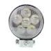 LAMPA ROBOCZA LEDOWA OKRĄGŁA,  5 LED SOCZEWKA SREBRNA, 10-30V, FI 90MM, OBUDOWA ALUM.
