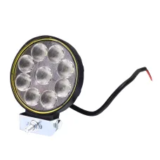 GMP GMPLRLOZO9L34 — LAMPA ROBOCZA LEDOWA OKRĄGŁA,  9 LED ŻÓŁTA OPRAWKA SILIKONOWA 12-80V, FI 110MM, ...
