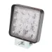 LAMPA ROBOCZA LEDOWA PROSTOKĄTNA, 16 LED BEZ OTWORÓW, OŚWIETLENIE ROZPROSZONE (FLOOD), 107X107X55 MM, OBUDOWA ALUM. 9-32V