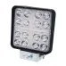 LAMPA ROBOCZA LEDOWA PROSTOKĄTNA, 41 LED, WEWNĘTRZNE DIODY, 3 PRZEWODY, 12-36V, 110X110X35M