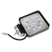 LAMPA ROBOCZA LEDOWA PROSTOKĄTNA,  9 LED +  OBRYSOWA DIODA BIAŁA, 12-36V, 110X110X35 MM, OBUDOWA ALUM.