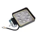 LAMPA ROBOCZA LEDOWA PROSTOKĄTNA,  9 LED +  OBRYSOWA DIODA ŻÓŁTA, 12-36V, 110X110X35 MM, OBUDOWA ALUM.