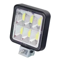 LAMPA ROBOCZA LEDOWA PROSTOKĄTNA, 6XCOB MINI, 9-36V, 80X80X20 MM, OBUDOWA ALUM.