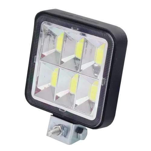 LAMPA ROBOCZA LEDOWA PROSTOKĄTNA, 6XCOB MINI, 9-36V, 80X80X20 MM, OBUDOWA ALUM.