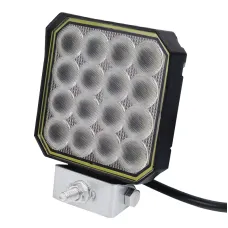GMP GMPLRLPZO16L38 — LAMPA ROBOCZA LEDOWA PROSTOKĄTNA, 16 LED ŻÓŁTA OPRAWKA SILIKONOWA 12-80V, 105X12...