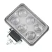 LAMPA ROBOCZA LEDOWA SZEROKA  6 LED SOCZEWKA PRZEZROCZYSTA 12-80V, 6X3W, 110X77X52MM, 1200 LM, OBUDOWA ALUM.