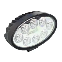 LAMPA ROBOCZA LEDOWA OWALNA -  8 LED 10-30V, GRUBOŚĆ 55MM, OBUDOWA ALUM. OŚWIETLENIE SKUPIONE (SPOT)