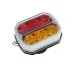 LAMPA TYLNA ZESP. 3-SEGM.  PRAWA PRZYCZEPKA DIODOWA, DYNAMICZNY KIERUNKOWSKAZ, KWADRATOWA , 42 LED,12/24V, PRZEWÓD 14CM
