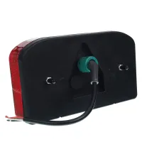 LAMPA TYLNA ZESPOLONA PRAWA PRZYCZEPKI 12/24V (ŚWIATŁO COFANIA) Z TRÓJKĄTEM ODBLASKOWYM