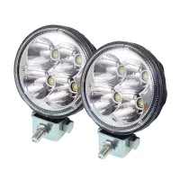 LAMPA ROBOCZA LEDOWA OKRĄGŁA,  4 LED 10-30V, FI 83MM, 2SZT/KPL, OBUDOWA ALUM.