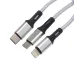 UNIWERSALNY KABEL DO ŁADOWANIA 3W1 2A, 1,2M, NYLONOWY OPLOT