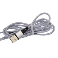 UNIWERSALNY KABEL DO ŁADOWANIA 3W1 2A, 1,2M, NYLONOWY OPLOT