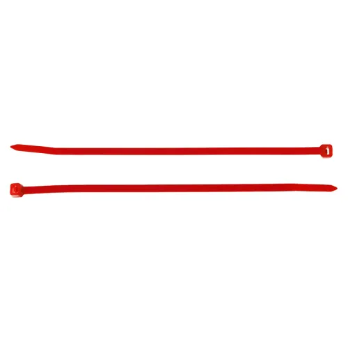 OPASKI ZACISKOWE 120X2,5MM - CZERWONE PLASTIKOWE, 100SZT/OPAKOWANIE, TRYTYTKI