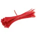 OPASKI ZACISKOWE 250X4,8MM - CZERWONE PLASTIKOWE, 100SZT/OPAKOWANIE, TRYTYTKI