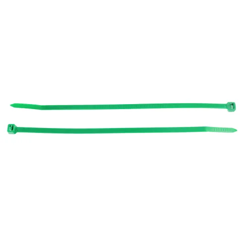 OPASKI ZACISKOWE 250X4,8MM - ZIELONE PLASTIKOWE, 100SZT/OPAKOWANIE, TRYTYTKI